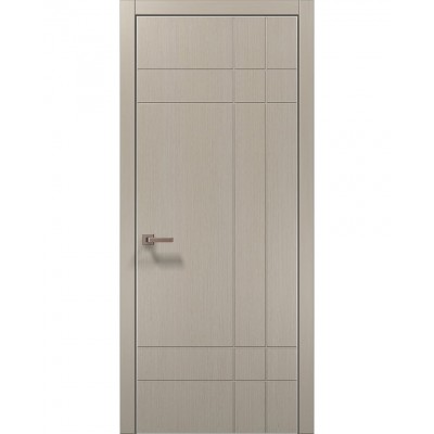 Двері Папа Карло STYLE ST-19 Дуб кремовий, кромка алюміній сірий