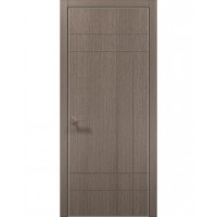 Двери межкомнатные ПАПА КАРЛО Style ST-19 Дуб серый, торец алюминий серый
