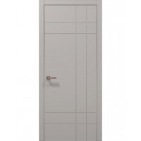 Двері Папа Карло STYLE ST-19 Світло сірий супермат, кромка алюміній сірий