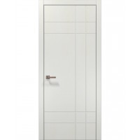 Двери межкомнатные ПАПА КАРЛО Style ST-19 Ясень белый, торец алюминий серый