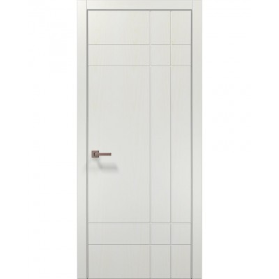 Двери Папа Карло STYLE ST-19 Ясень белый, кромка алюминий серый