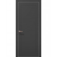 Двери Папа Карло STYLE ST-29 Темно серый супермат, кромка алюминий серый