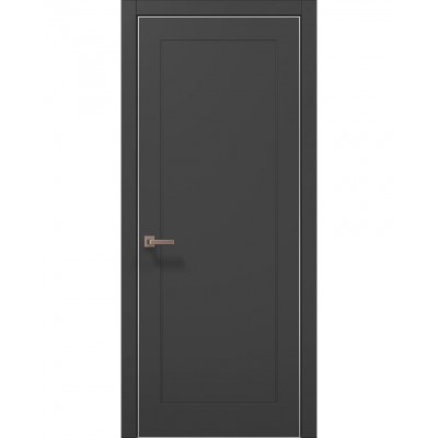 Двери Папа Карло STYLE ST-29 Темно серый супермат, кромка алюминий серый