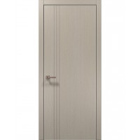 Двери Папа Карло STYLE ST-18 Дуб кремовый, кромка алюминий серый