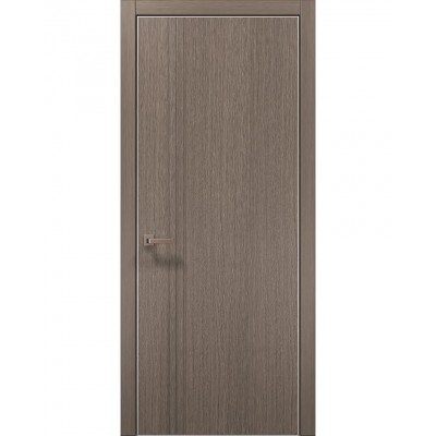 Двері Папа Карло STYLE ST-18 Дуб сірий, кромка алюміній сірий