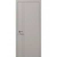 Двері Папа Карло STYLE ST-18 Світло сірий супермат, кромка алюміній сірий