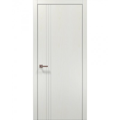 Двери Папа Карло STYLE ST-18 Ясень белый, кромка алюминий серый