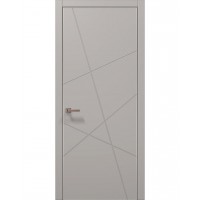 Двері Папа Карло STYLE ST-20 Світло сірий супермат, кромка алюміній сірий