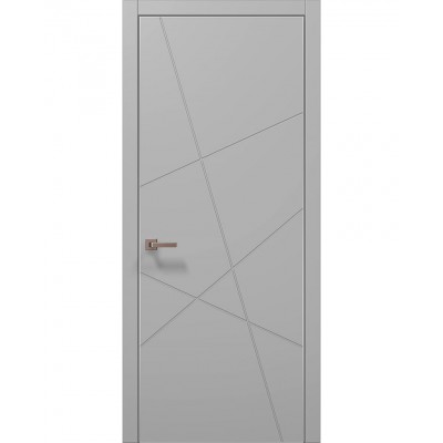 Двері Папа Карло STYLE ST-20 Сірий матовий, кромка алюміній сірий