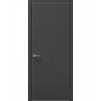 Двері Папа Карло STYLE ST-20 Темно сірий супермат, кромка алюміній сірий