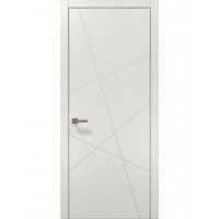 Двери Папа Карло STYLE ST-20 Ясень белый, кромка алюминий серый