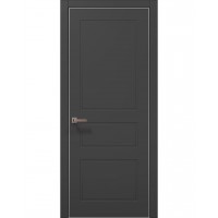 Двері Папа Карло STYLE ST-23 Темно сірий супермат, кромка алюміній сірий