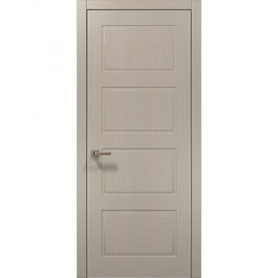 Двері Папа Карло STYLE ST-24 Дуб кремовий, кромка алюміній сірий