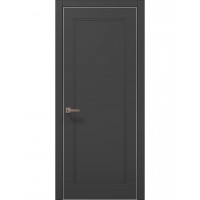 Двері Папа Карло STYLE ST-25 Темно сірий супермат, кромка алюміній сірий