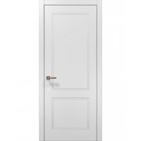 Двери межкомнатные ПАПА КАРЛО Style ST-26 Белый матовый, торец алюминий серый