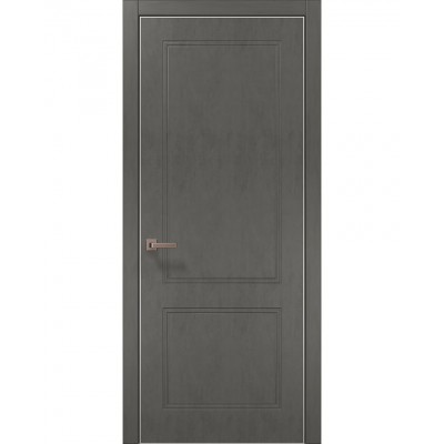 Двері Папа Карло STYLE ST-26 Бетон сірий, кромка алюміній сірий