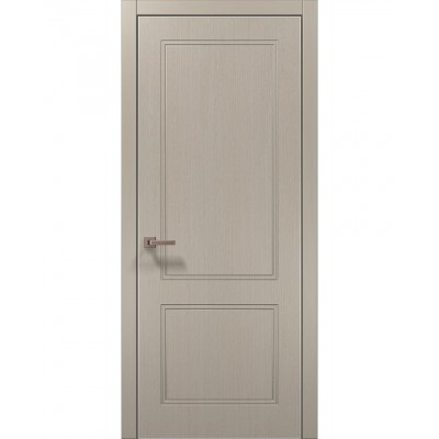 Двері Папа Карло STYLE ST-26 Дуб кремовий, кромка алюміній сірий