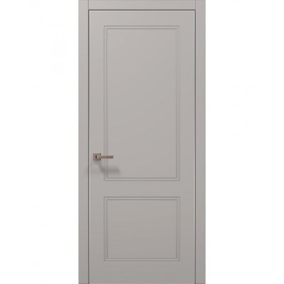 Двері Папа Карло STYLE ST-26 Світло сірий супермат, кромка алюміній сірий