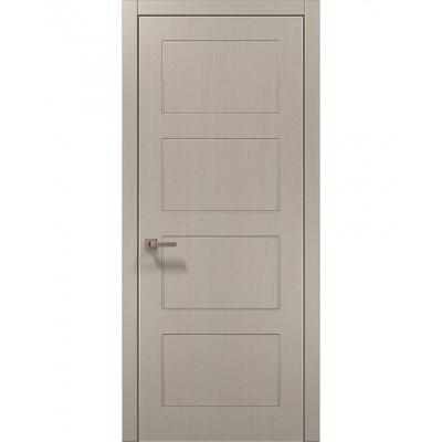 Двери Папа Карло STYLE ST-32 Дуб кремовый, кромка алюминий серый