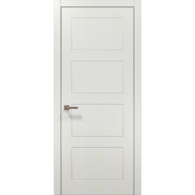Двери Папа Карло STYLE ST-32 Ясень белый, кромка алюминий серый