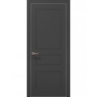 Двери Папа Карло STYLE ST-27 Темно серый супермат, кромка алюминий серый