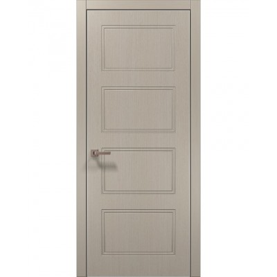 Двери Папа Карло STYLE ST-28 Дуб кремовый, кромка алюминий серый