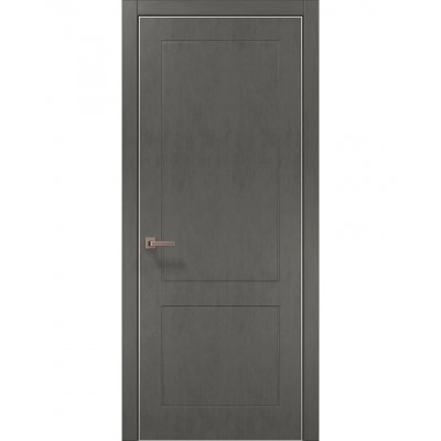 Двери Папа Карло STYLE ST-30 Бетон серый, кромка алюминий серый