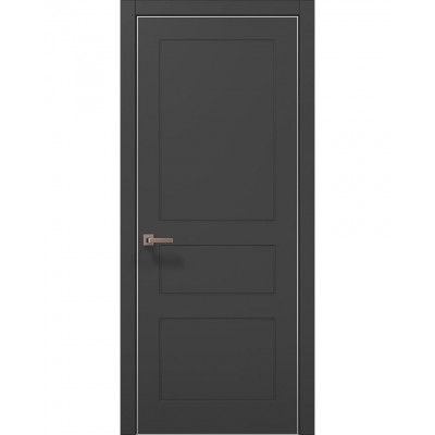 Двери Папа Карло STYLE ST-31 Темно серый супермат, кромка алюминий серый