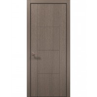 Двери Папа Карло STYLE ST-16 Дуб серый, кромка алюминий черный