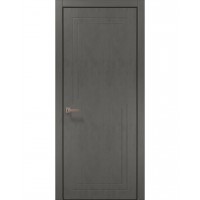 Двері Папа Карло STYLE ST-17 Бетон сірий, кромка алюміній чорний
