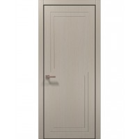 Двері Папа Карло STYLE ST-17 Дуб кремовий, кромка алюміній чорний