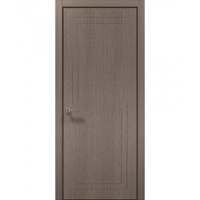Двері Папа Карло STYLE ST-17 Дуб сірий, кромка алюміній чорний