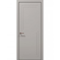 Двери Папа Карло STYLE ST-17 Светло серый супермат, кромка алюминий черный