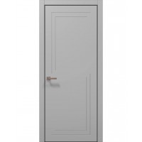 Двері Папа Карло STYLE ST-17 Сірий матовий, кромка алюміній чорний