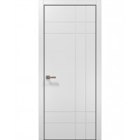 Двері Папа Карло STYLE ST-19 Білий матовий, кромка алюміній чорний