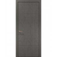 Двері Папа Карло STYLE ST-19 Бетон сірий, кромка алюміній чорний