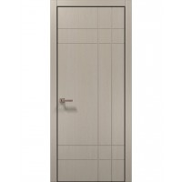 Двері Папа Карло STYLE ST-19 Дуб кремовий, кромка алюміній чорний