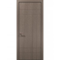 Двері Папа Карло STYLE ST-19 Дуб сірий, кромка алюміній чорний