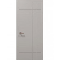 Двері Папа Карло STYLE ST-19 Світло сірий супермат, кромка алюміній чорний
