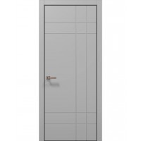 Двері Папа Карло STYLE ST-19 Сірий матовий, кромка алюміній чорний