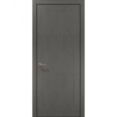 Двери Папа Карло STYLE ST-29 Бетон серый, кромка алюминий черный