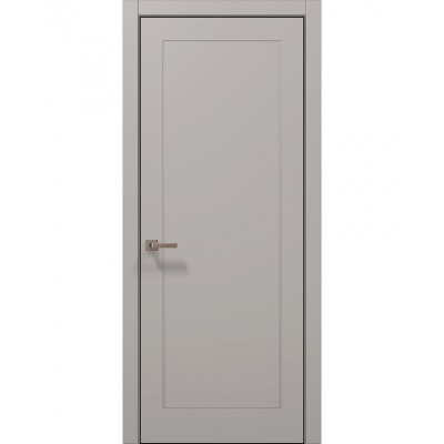 Двери Папа Карло STYLE ST-29 Светло серый супермат, кромка алюминий черный