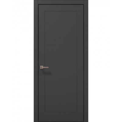 Двери Папа Карло STYLE ST-29 Темно серый супермат, кромка алюминий черный