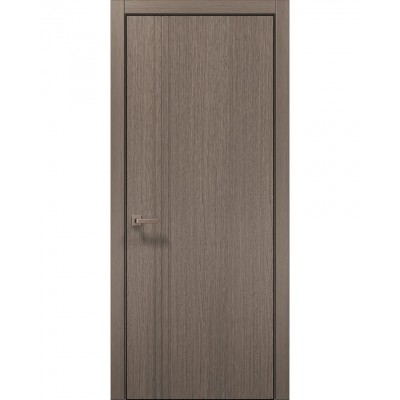 Двері Папа Карло STYLE ST-18 Дуб сірий, кромка алюміній чорний