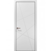 Двері Папа Карло STYLE ST-20 Білий матовий, кромка алюміній чорний