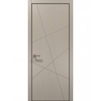 Двері Папа Карло STYLE ST-20 Дуб кремовий, кромка алюміній чорний