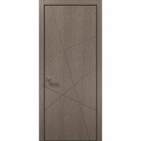Двери Папа Карло STYLE ST-20 Дуб серый, кромка алюминий черный