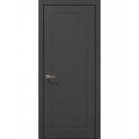 Двері Папа Карло STYLE ST-21 Темно сірий супермат, кромка алюміній чорний