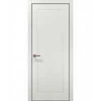 Двері Папа Карло STYLE ST-21 Ясень білий, кромка алюміній чорний
