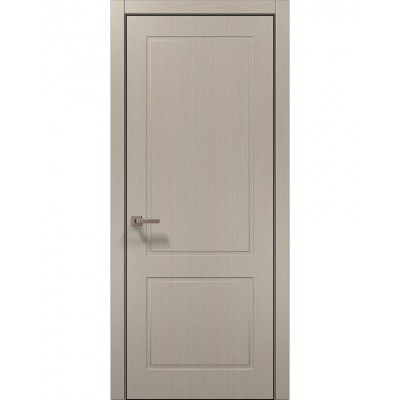 Двері Папа Карло STYLE ST-22 Дуб кремовий, кромка алюміній чорний